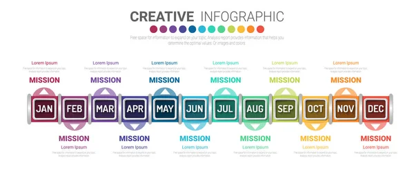 Diseño Infografías Imeline Vector Negocio Presentación Puede Utilizar Para Concepto — Vector de stock