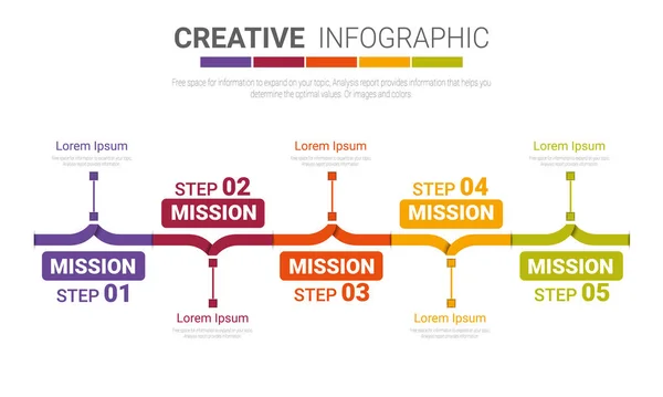 Modèle Infographie Présentation Avec Options Conception Infographie Vectorielle Des Icônes — Image vectorielle