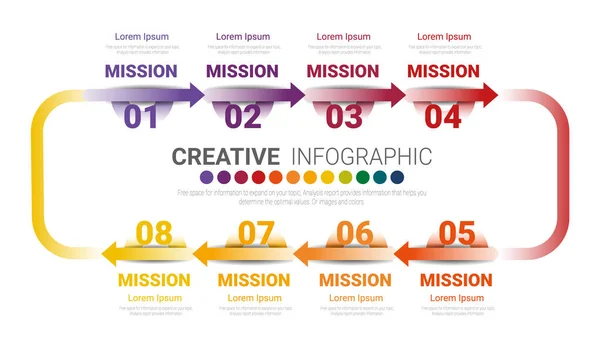 Modèle Pour Diagramme Cycle Graphique Présentation Diagramme Rond Concept Entreprise — Image vectorielle