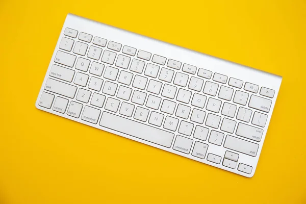 Close Shot Wireless Keyboard Isolated White — Stock Photo, Image