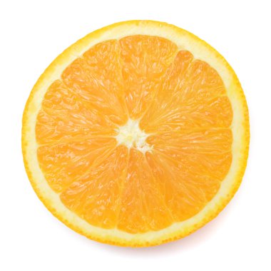 Turuncu yarım üst görünümünde kesmek