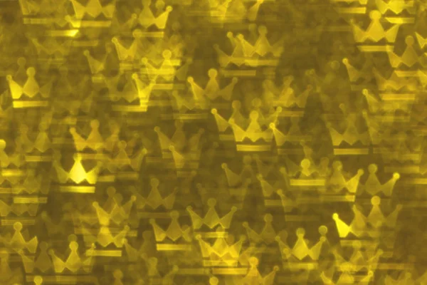 Taç şeklinde bir bokeh. Sarı arkaplan ile birleştirildiğinde.