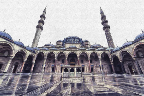 Mimar Sinan 'ın önemli eserlerinden biri olan Süleyman Camii' nin resmi.
