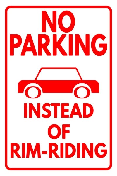 Señal "No hay aparcamiento - En lugar de montar en el borde " — Vector de stock