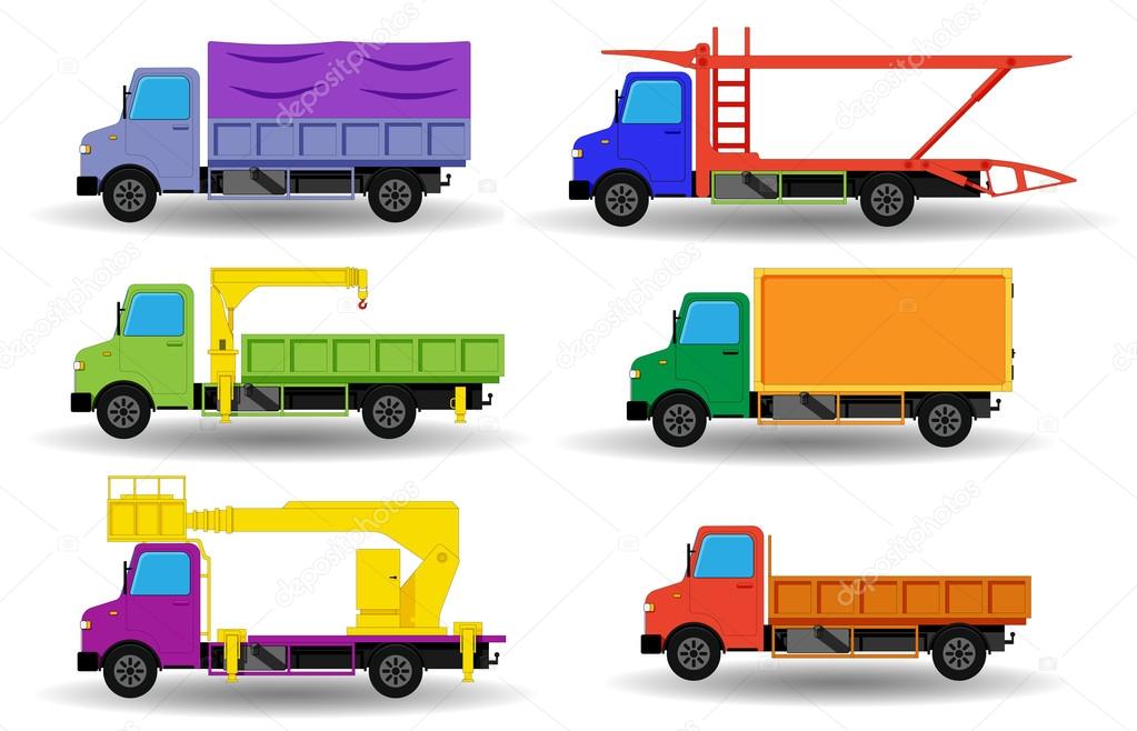Collection of flat trucks
