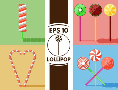 Düz lolipop koleksiyonu eps10