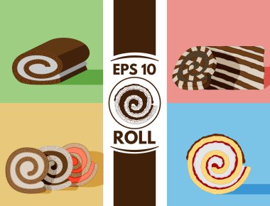 Düz rulo parçaları toplama eps10