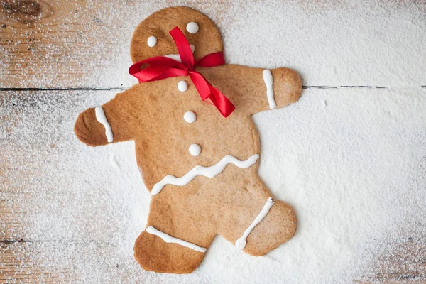 Zencefilli kurabiye adam, insanlar ahşap, uygun kar ve kış