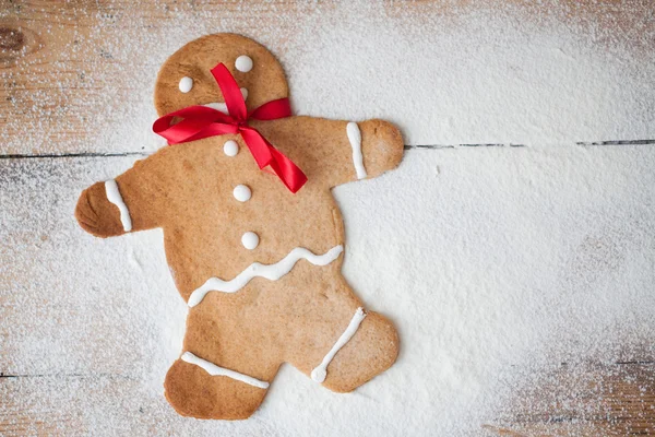 Zencefilli kurabiye adam, insanlar ahşap, uygun kar ve kış