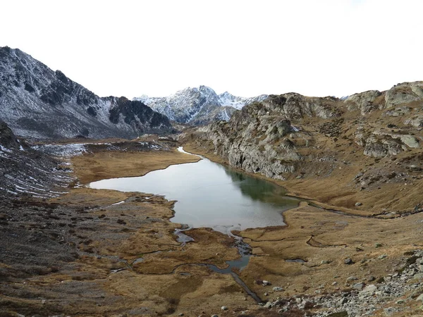Pequeño Lago Glacial Alimentado Por Glaciar Rutor Valle Thuile Valle —  Fotos de Stock