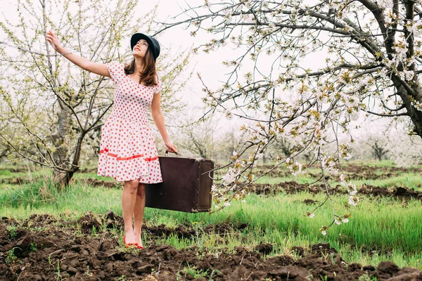 Vintage giyim kadın — Stok fotoğraf