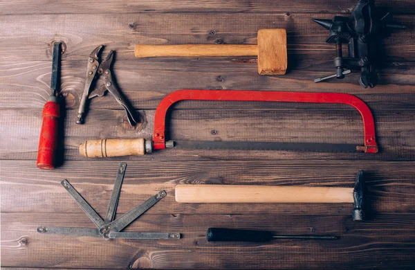 Oude timmerman tools — Stockfoto