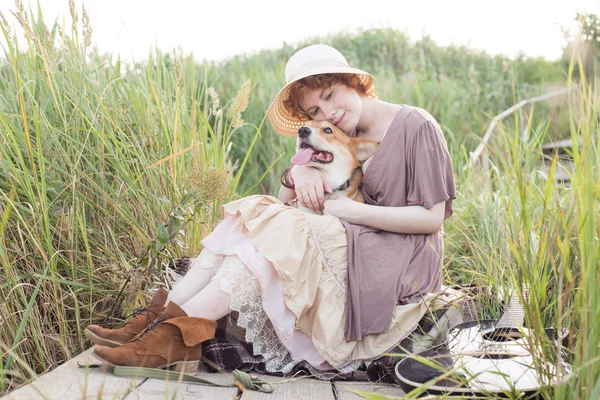 ギターと犬とオマーン — ストック写真
