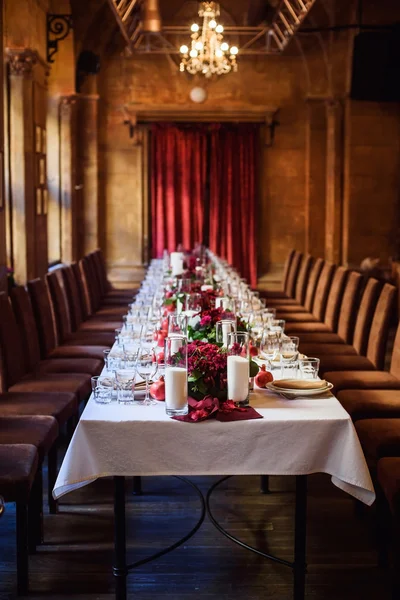 Tisch-Set für Hochzeit oder ein anderes Catering-Event-Dinner — Stockfoto