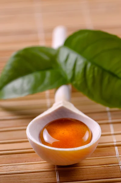 Tahta bir kaşık bal