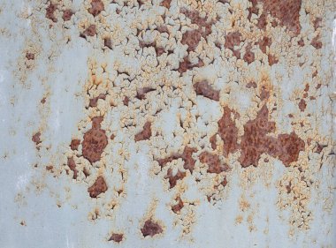 Paslı metal yüzey. Pas yapısı. Eski soyma boyası. Paslı çelik.