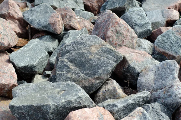 Granitstruktur Große Steine Große Felsbrocken Rock Wellenbrecher — Stockfoto