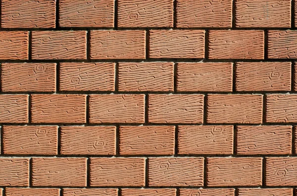 Czerwona Cegła Budowa Cegły Kamienny Mur Ogrodzenie Cegły Płytki Ceramiczne — Zdjęcie stockowe
