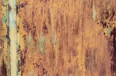 Pas dokusu. Eski soyma boyası. Paslı metal. Demir yüzey.