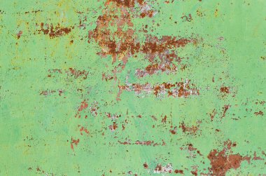 Pas dokusu. Eski soyma boyası. Metal yüzey. Paslı demir.