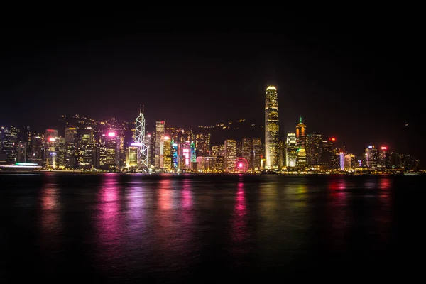 Nightview Hong Kong Harbour — Stock Photo, Image