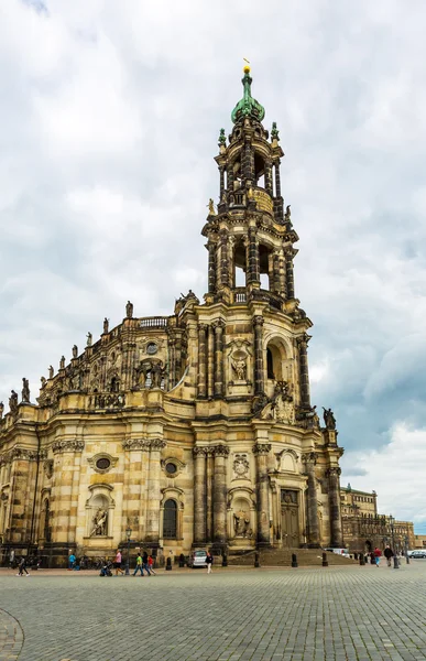 Dresden Hofkirche Theaterplatz — Stockfoto