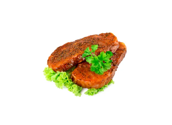 Vepřový steak s pepřem — Stock fotografie
