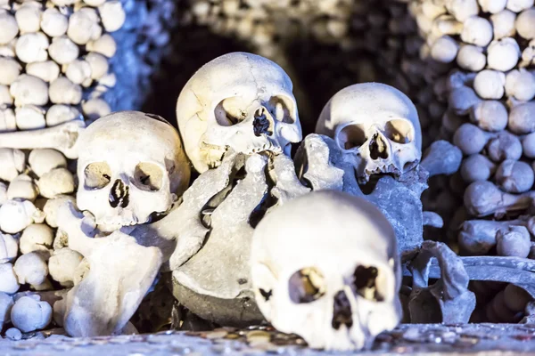 Kutna Hora mezarda, insan kafatasları