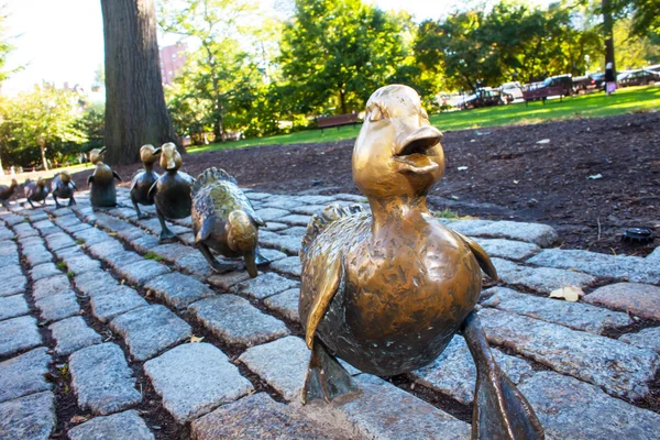 Make Way for Ducklings, Boston Public Garden Stock Photo