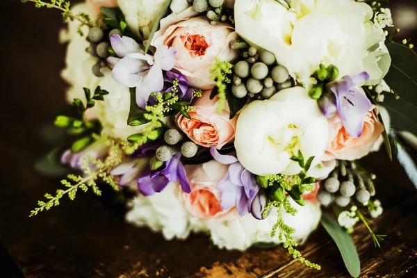 Lindo Buquê Casamento Perto — Fotografia de Stock