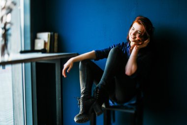 Güzel esmer kız portre yaşam tarzı