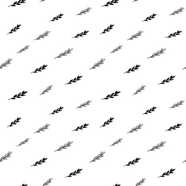 Bitkisiz desen, siyah beyaz ağaç karalama dijital kağıt, özyinelenen soyut bitkiler, monokrom bitki vektör duvar kağıdı, şirin çalı dekoratif element