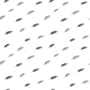 Bitkisiz desen, siyah beyaz ağaç karalama dijital kağıt, özyinelenen soyut bitkiler, monokrom bitki vektör duvar kağıdı, şirin çalı dekoratif element