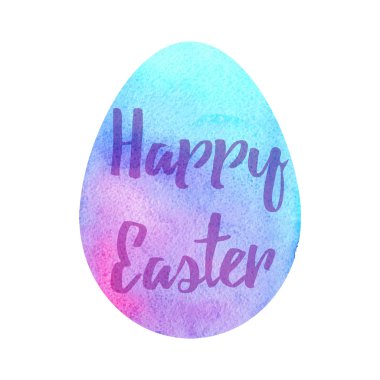 Elegant watercolor Easter greeting card