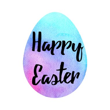 Elegant watercolor Easter greeting card