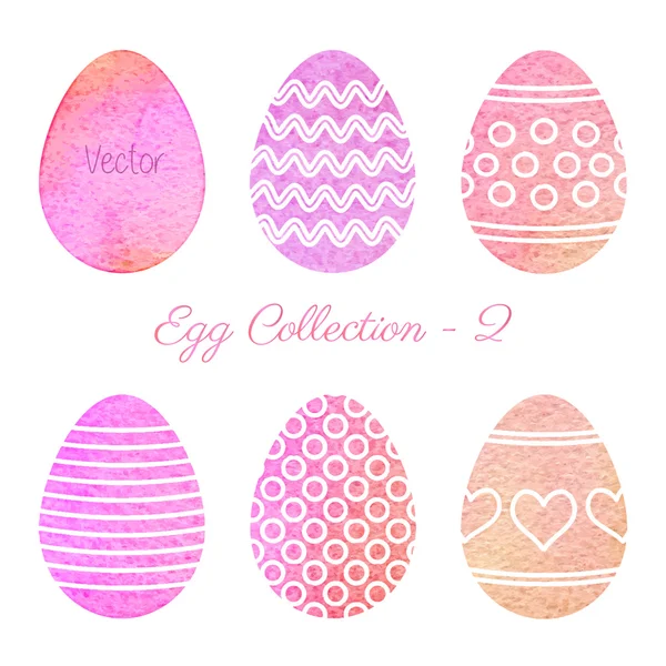 Set of watercolor Easter elements — Stockový vektor