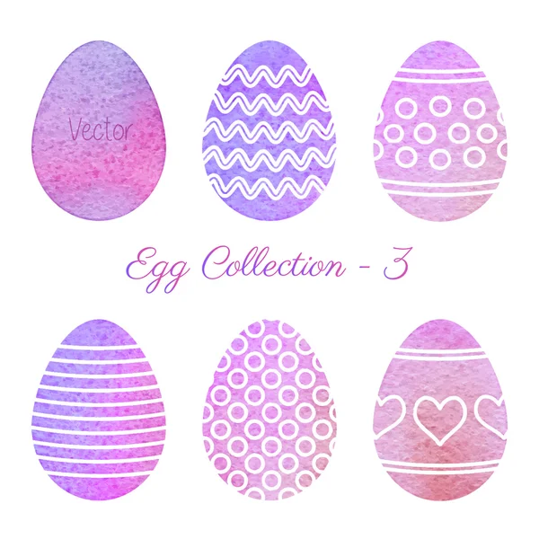 Set of watercolor Easter elements — ストックベクタ