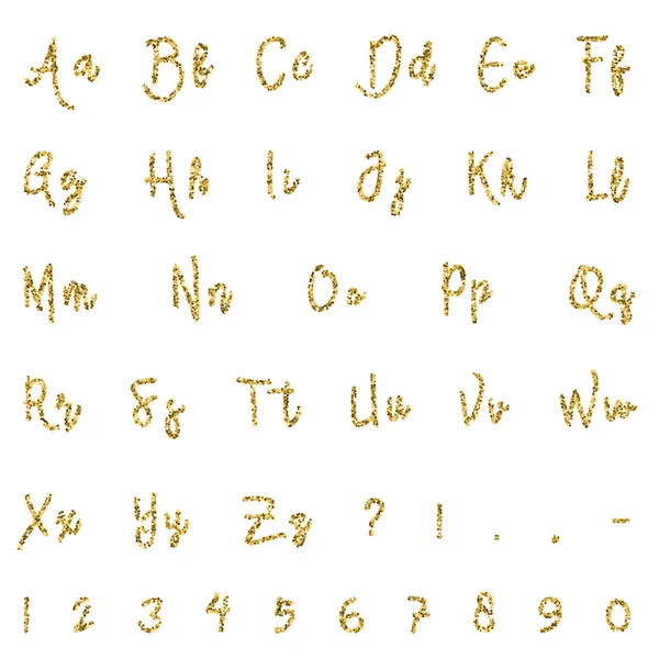 Zlaté písmo izolovaných na bílém — Stockový vektor