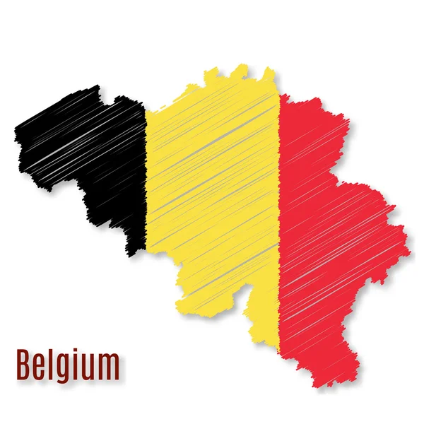 Vlag van België ontwerpelementen — Stockvector