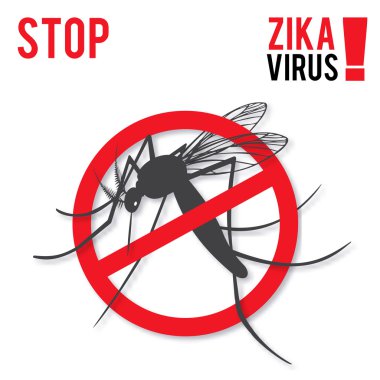 Zika virüs grafiksel tasarım elemanları.