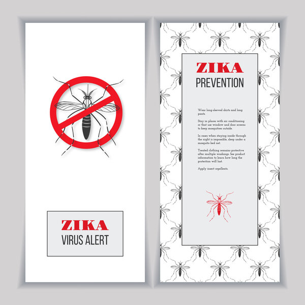 Zika virus graphic design elements.