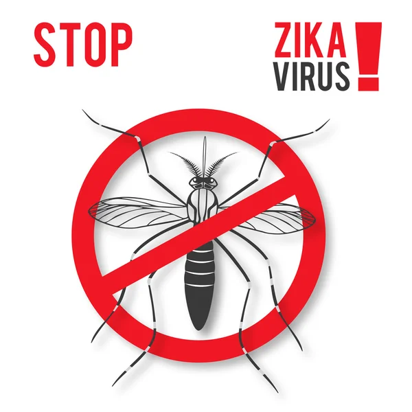 Zika virüs grafiksel tasarım elemanları. — Stok Vektör