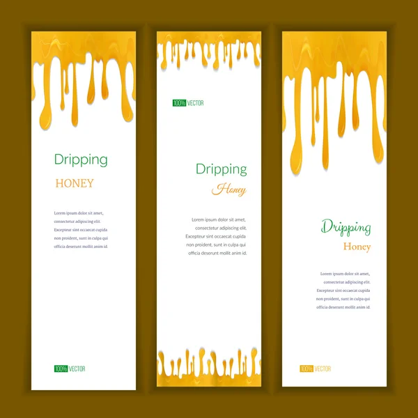 Definir banners com dor gotejamento sem costura cloroso — Vetor de Stock