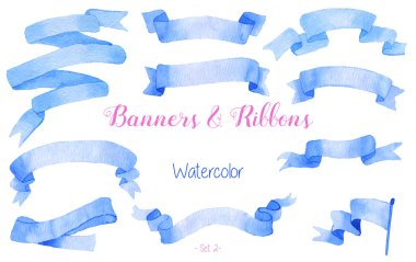 Suluboya şeritler ve afiş.