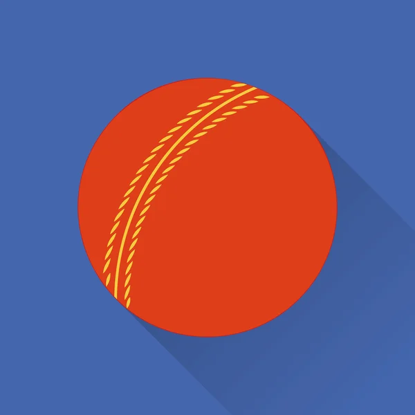 Icono plano bola de cricket — Vector de stock