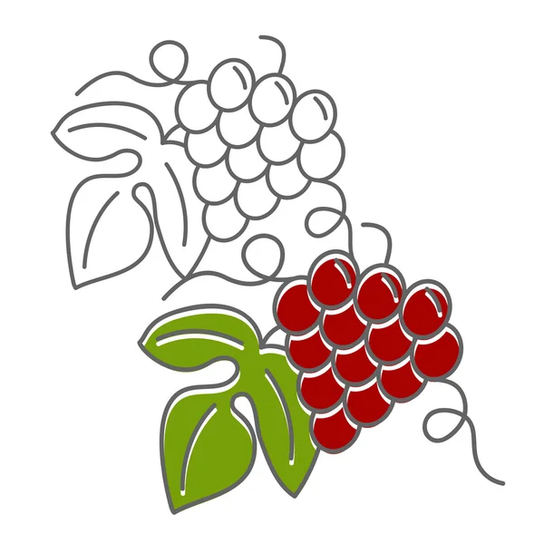 Borkóstoló a szőlő poszter — Stock Vector
