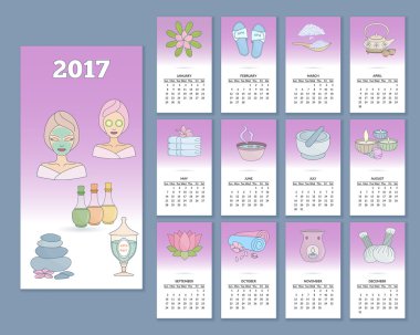 Aylık Spa takvim yıl 2017