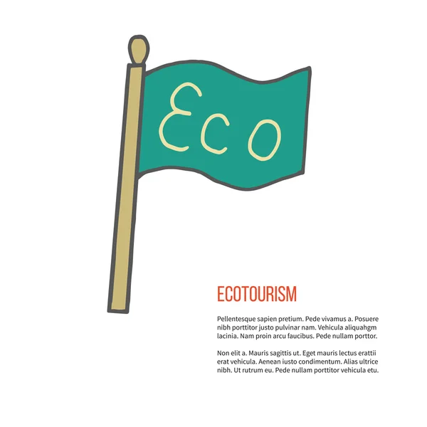 Označit slovem Eco — Stockový vektor