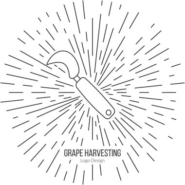 Winemaking, wine tasting logotype design concept