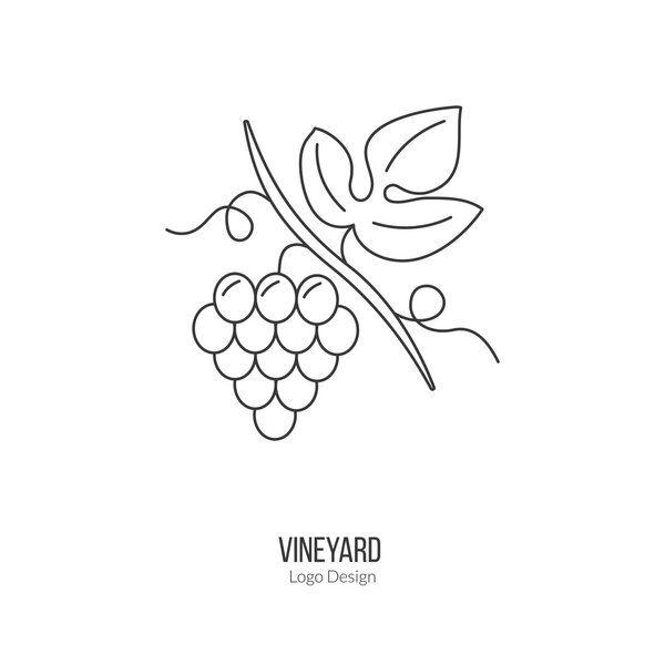Winemaking, wine tasting logotype design concept